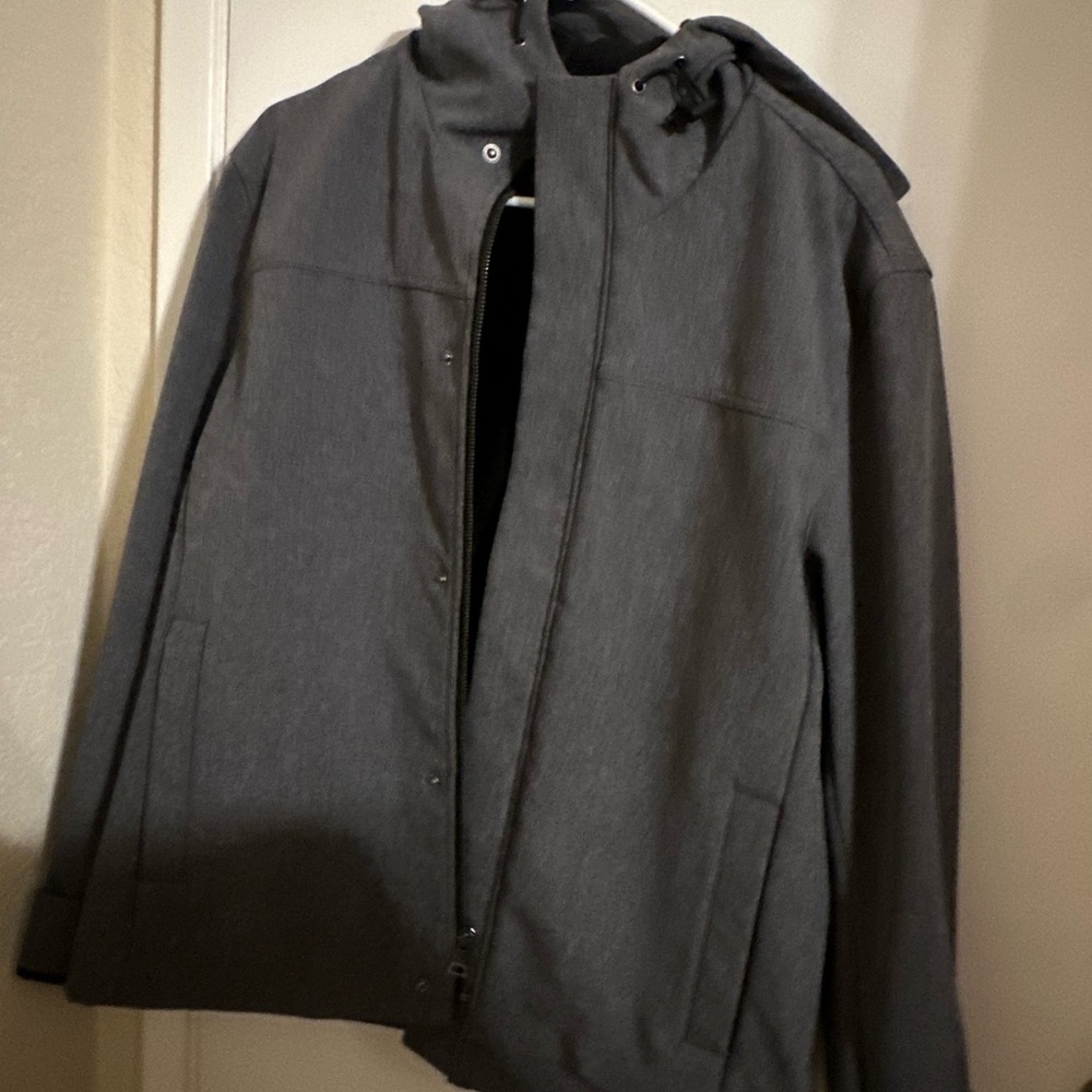 Banana Republic Charcoal Hooded Raincoat